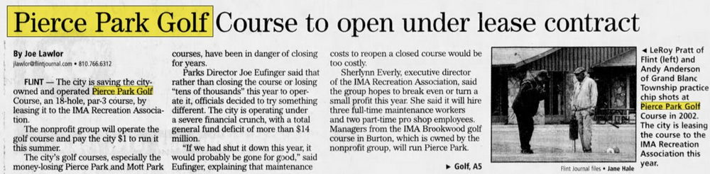 Pierce Municipal Park Golf Course - Mar 30 2009 Lease Idea